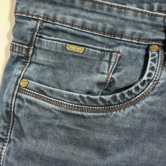 Sin Denim "Lucifer" slim fit Dark Blue Denim Jeans 38/33 - Picture 3 of 7